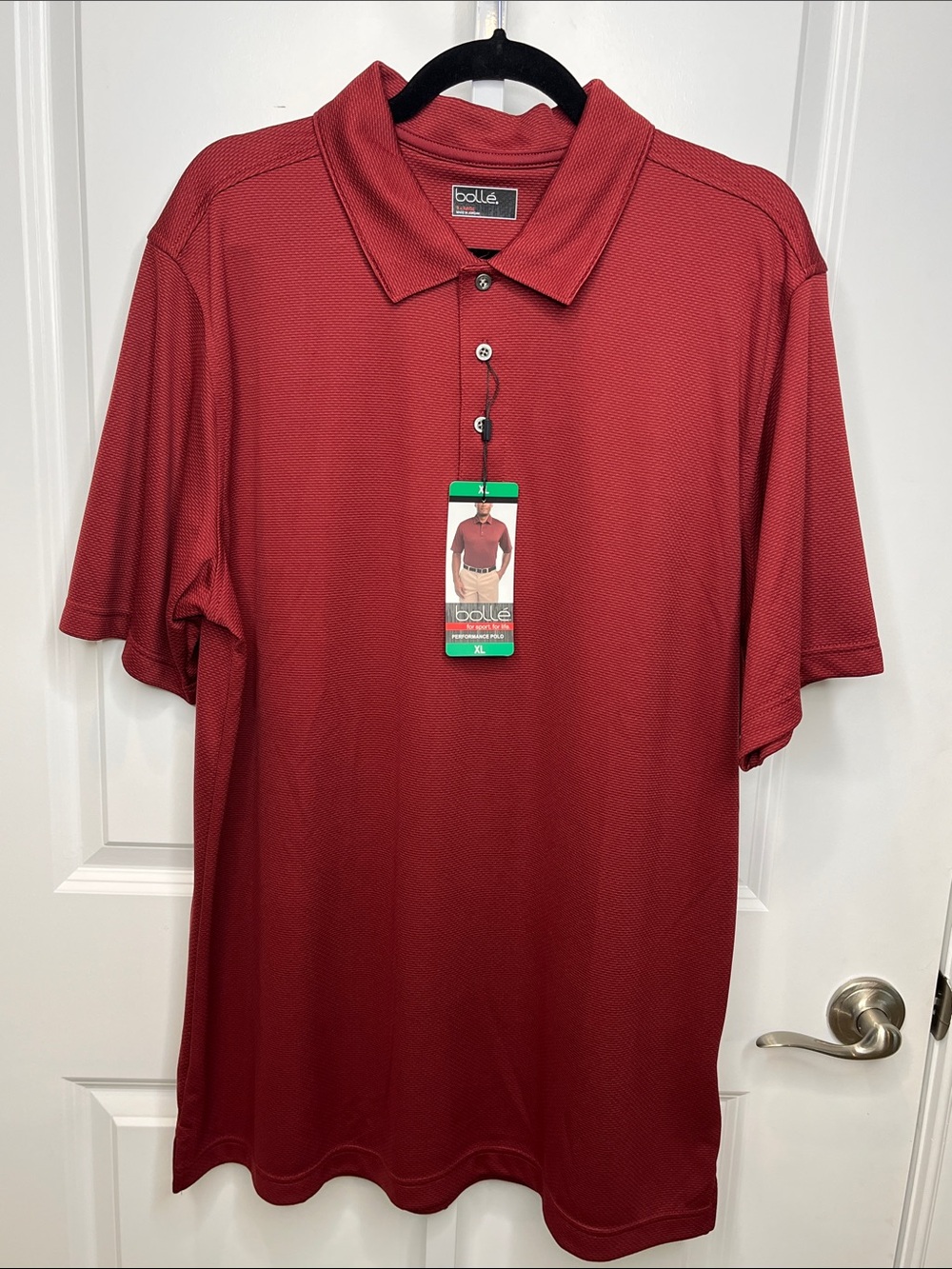 bolle Men's Burgundy Polo Shirt XL NWT